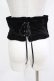 画像2: BPN / 別珍ショートコルセットベルト  黒 H-26-03-24-045-GO-ZA-KB-ZH (2)