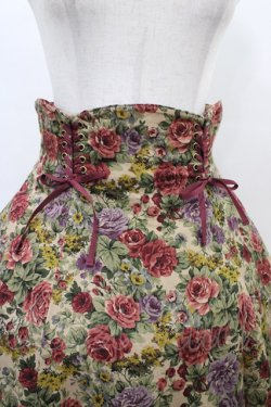 画像4: Victorian maiden / フォレストローズスカート Free グレイベージュ×コーラルレッド Gray Beige x Coral Red H-26-03-24-1027-CL-SK-NS-ZH