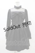 Ank Rouge / Bigリボンワンピース M ブラック H-26-03-24-1031-CA-OP-NS-ZH