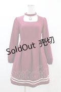 an another angelus / カメオ付きワンピース Free Bordeaux H-26-03-24-1033-CA-OP-NS-ZH