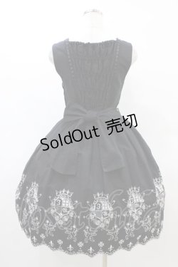 画像2: Innocent World / エンブレム刺繍ジャンパースカート Free ブラック H-26-03-24-1035-IW-OP-NS-ZH