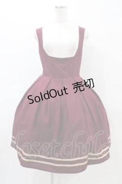 画像1: Innocent World / コルセット裾ラインジャンパースカート L ボルドー H-26-03-24-1036-IW-OP-NS-ZH