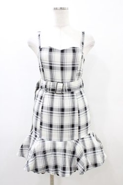 画像1: titty&Co. / チェックワンピース Free オフ/ブラック H-26-03-24-1037-LO-OP-NS-ZH