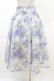 画像2: an another angelus / ダブル釦水彩フラワー柄タックスカート Free light blue H-26-03-24-1038-CA-SK-NS-ZH (2)
