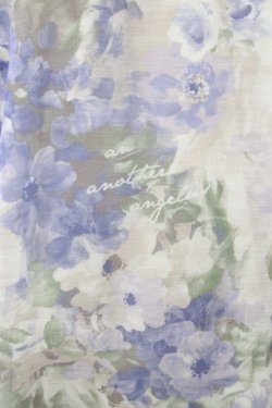 画像3: an another angelus / ダブル釦水彩フラワー柄タックスカート Free light blue H-26-03-24-1038-CA-SK-NS-ZH