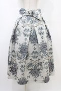 an another angelus / インテリアフラワー柄タックスカート Free BLUE GRAY H-26-03-24-1039-CA-SK-NS-ZH