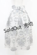 an another angelus / インテリアフラワー柄タックスカート Free BLUE GRAY H-26-03-24-1039-CA-SK-NS-ZH