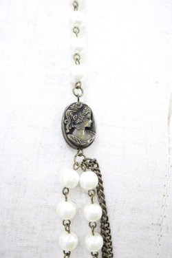 画像2: metamorphose / カメオネックレス (2連パール)  ブラウン H-26-03-24-1006-ME-AC-NS-ZH