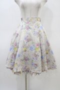 axes femme kawaii / クラシックブーケ柄スカート M 生成り H-26-03-24-1041-AX-SK-NS-ZH