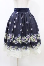 画像1: axes femme / 花柄×ドットスカート M ネイビー H-26-03-24-1044-AX-SK-NS-ZH (1)