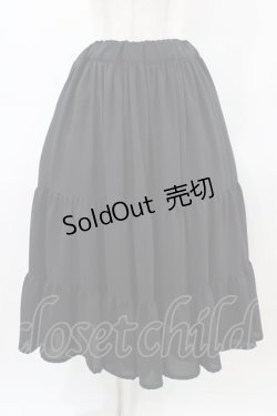 画像1: Physical Drop / 3段ティアードスカート Free ブラック H-26-03-24-1046-LO-SK-NS-ZH