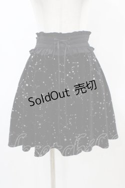 画像1: Secret Honey / ベロアスカート Free ブラック/シルバー H-26-03-24-1047-CA-SK-NS-ZH