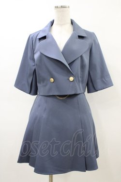 画像1: Fi.n.t / ハートラペルケープジャケットセットアップ Free BLUE H-26-03-24-1048-CA-OP-NS-ZH