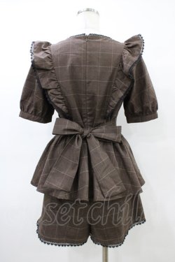 画像2: evelyn / チェックセットアップ Free ブラウン H-26-03-24-1049-LO-OP-NS-ZH