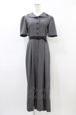 画像1: an another angelus / レトロ開衿オールインワン S BLACK H-26-03-24-1050-CA-OP-NS-ZH