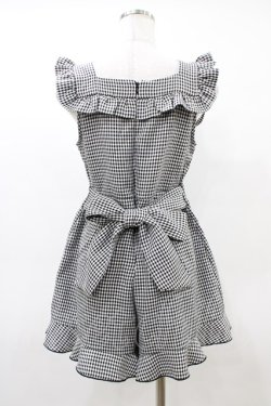 画像2: evelyn / フリルコンビネゾン Free ブラックチェック H-26-03-24-1051-LO-OP-NS-ZH