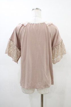 画像2: axes femme / 襟レースボヘミアン風プルオーバー M ピンク H-26-03-24-1055-AX-TO-NS-ZH