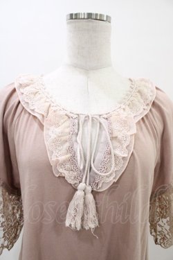 画像3: axes femme / 襟レースボヘミアン風プルオーバー M ピンク H-26-03-24-1055-AX-TO-NS-ZH