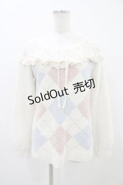 画像1: LIZ LISA / レース&アーガイルボアトップス Free オフ H-26-03-24-1056-LO-TO-NS-ZH