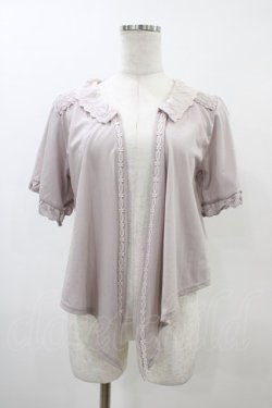 画像1: axes femme / レース切替ボレロ M ラベンダー H-26-03-24-1060-AX-TO-NS-ZH