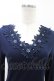画像3: axes femme / 花レースVネックインナー M ネイビー H-26-03-24-1062-AX-TO-NS-ZH (3)