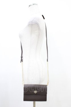 画像1: m petit by misako / AM*ハートリボンSLD  ブラウン H-26-03-24-1014-LO-BG-NS-ZH