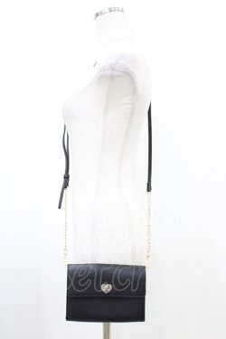 画像1: m petit by misako / AM*ハートリボンSLD  ブラック H-26-03-24-1015-LO-BG-NS-ZH