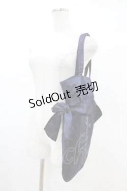 画像2: Maison de FLEUR / ダブルリボンギャザートートバッグ  ネイビー H-26-03-24-1016-LO-BG-NS-ZH