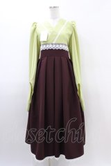 marcHenTica / 袴風ワンピースセット P グリーン/ワイン H-26-03-24-1019-LO-OP-NS-ZH