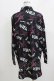 画像3: NieR Clothing / 総柄長袖シャツ  黒×紫 H-26-03-24-052-PU-BL-KB-ZH (3)
