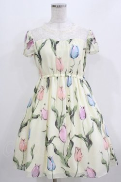 画像1: MILK / チューリーロマンスワンピース  クリームシャーベット H-26-03-24-006-ML-OP-KB-ZH