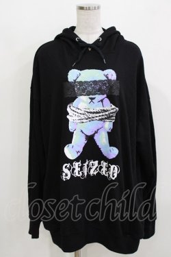 画像1: LISTEN FLAVOR / 囚われのベアパーカー  ブラック H-26-03-24-061-PU-TO-KB-ZH