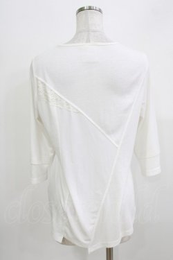 画像3: OZZ ANGELO / ビジュー付切替カットソー  オフホワイト H-26-03-24-066-OO-TO-KB-ZH