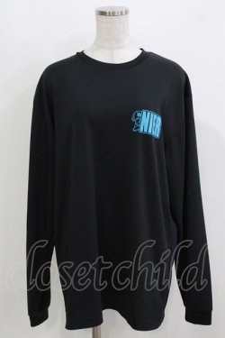 画像1: NieR Clothing / プリントLONG CUTSEW  黒×青 H-26-03-24-071-PU-TO-KB-ZH
