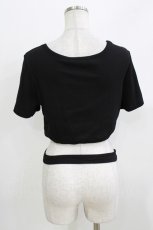 画像3: DARK IN LOVE / Punk locomotive check heart crop top XL ブラック H-26-03-24-073-PU-TO-KB-ZH (3)