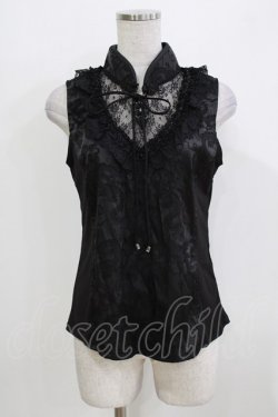 画像1: Qutie Frash / チャイナタンク  ブラック H-26-03-24-074-QU-TO-KB-ZH