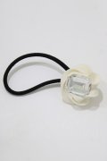 Q-pot. / Fresh SW Square Crystal Jewel Whip Hair Rubber Band  ホワイト H-26-03-24-078-QP-AC-KB-ZH
