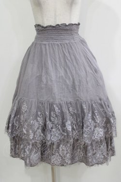 画像5: Ozz oneste / リバーシブルスカート  プリント×レースフリルグレー H-26-03-24-010-OO-SK-KB-ZH