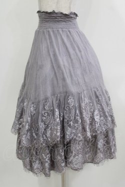 画像6: Ozz oneste / リバーシブルスカート  プリント×レースフリルグレー H-26-03-24-010-OO-SK-KB-ZH