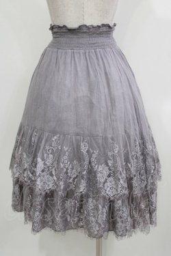 画像7: Ozz oneste / リバーシブルスカート  プリント×レースフリルグレー H-26-03-24-010-OO-SK-KB-ZH