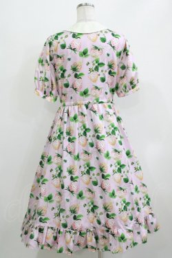 画像3: Perla nell' ostrica / いちごプリントキャンディボタンワンピース  ピンク H-26-03-24-015-EL-OP-KB-ZH