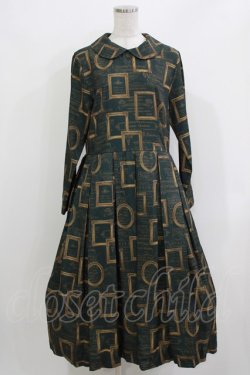 画像1: Jane Marple / Eternal Framesデイドレス  ダークグリーン H-26-03-24-016-JM-OP-KB-ZH