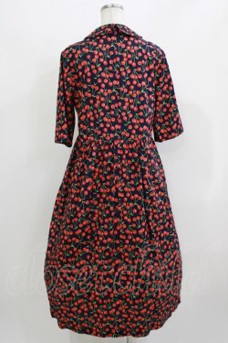 画像3: Jane Marple Dans Le Salon / Falling cherriesダブルリボンドレス  ネイビー H-26-03-24-018-JM-OP-KB-ZH