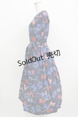 画像2: Jane Marple / Anniversary ribbonsマリンカラードレス  ネイビー H-26-03-24-019-JM-OP-KB-ZH