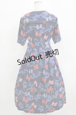 画像3: Jane Marple / Anniversary ribbonsマリンカラードレス  ネイビー H-26-03-24-019-JM-OP-KB-ZH