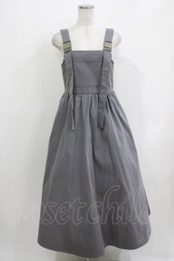 画像1: Candy Stripper / BACK SHIRRINGワンピース  グレー H-26-03-24-020-PU-OP-KB-ZH