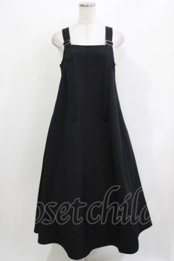 画像1: Candy Stripper / BELT STRAP JUMPER SKIRT S ブラック H-26-03-24-021-PU-OP-KB-ZH