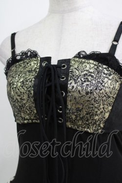 画像4: Qutie Frash / キャミワンピース  黒×緑 H-26-03-25-003-QU-OP-KB-ZH