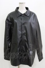 画像1: NieR Clothing / フェイクレザージャケット  黒 H-26-03-25-029-PU-JA-KB-ZH (1)