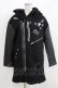 画像1: HELL CAT PUNKS / ボアフードライダースコート  ブラック H-26-03-25-030-PU-CO-KB-ZH (1)